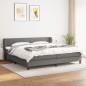 vidaXL Boxspringbett mit Matratze Dunkelgrau 200x200 cm Stoff vidaXL Boxspringbett mit Matratze Dunkelgrau 200x200 cm Stoff