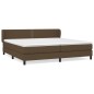 vidaXL Boxspringbett mit Matratze Dunkelbraun 200x200 cm Stoff vidaXL Boxspringbett mit Matratze Dunkelbraun 200x200 cm Stoff