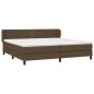 vidaXL Boxspringbett mit Matratze Dunkelbraun 200x200 cm Stoff vidaXL Boxspringbett mit Matratze Dunkelbraun 200x200 cm Stoff