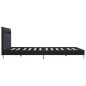 Bettgestell mit LED Schwarz Stoff 140 x 200 cm Bettgestell mit LED Schwarz Stoff 140 x 200 cm