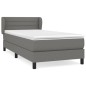 vidaXL Boxspringbett mit Matratze Dunkelgrau 80x200 cm Stoff vidaXL Boxspringbett mit Matratze Dunkelgrau 80x200 cm Stoff