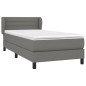 vidaXL Boxspringbett mit Matratze Dunkelgrau 80x200 cm Stoff vidaXL Boxspringbett mit Matratze Dunkelgrau 80x200 cm Stoff