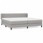 vidaXL Boxspringbett mit Matratze Hellgrau 200x200 cm Stoff vidaXL Boxspringbett mit Matratze Hellgrau 200x200 cm Stoff