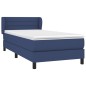 vidaXL Boxspringbett mit Matratze Blau 80x200 cm Stoff vidaXL Boxspringbett mit Matratze Blau 80x200 cm Stoff