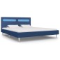 vidaXL Bettgestell mit LED Blau Stoff 160 x 200 cm vidaXL Bettgestell mit LED Blau Stoff 160 x 200 cm