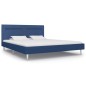 vidaXL Bettgestell mit LED Blau Stoff 160 x 200 cm vidaXL Bettgestell mit LED Blau Stoff 160 x 200 cm
