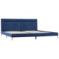 vidaXL Bettgestell mit LED Blau Stoff 160 x 200 cm vidaXL Bettgestell mit LED Blau Stoff 160 x 200 cm