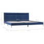 vidaXL Bettgestell mit LED Blau Stoff 160 x 200 cm vidaXL Bettgestell mit LED Blau Stoff 160 x 200 cm