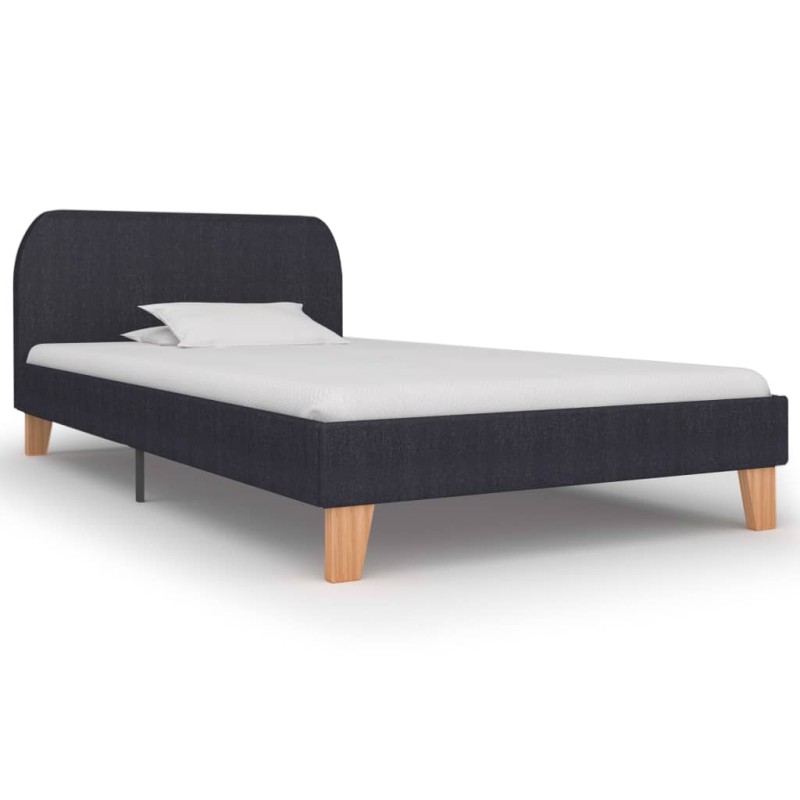 Bettgestell Dunkelgrau Stoff 90×200 cm Bettgestell Dunkelgrau Stoff 90×200 cm