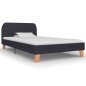 Bettgestell Dunkelgrau Stoff 90×200 cm Bettgestell Dunkelgrau Stoff 90×200 cm