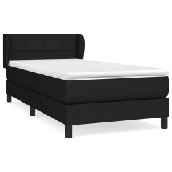 vidaXL Boxspringbett mit Matratze Schwarz 100x200 cm Stoff