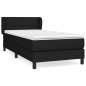 vidaXL Boxspringbett mit Matratze Schwarz 100x200 cm Stoff vidaXL Boxspringbett mit Matratze Schwarz 100x200 cm Stoff
