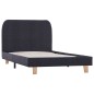 Bettgestell Dunkelgrau Stoff 90×200 cm Bettgestell Dunkelgrau Stoff 90×200 cm