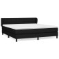 vidaXL Boxspringbett mit Matratze Schwarz 180x200 cm Stoff vidaXL Boxspringbett mit Matratze Schwarz 180x200 cm Stoff