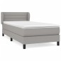 vidaXL Boxspringbett mit Matratze Hellgrau 100x200 cm Stoff vidaXL Boxspringbett mit Matratze Hellgrau 100x200 cm Stoff