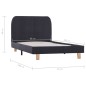 Bettgestell Dunkelgrau Stoff 90×200 cm Bettgestell Dunkelgrau Stoff 90×200 cm