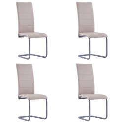 Freischwinger 4 Stk. Cappuccino-Braun Kunstleder