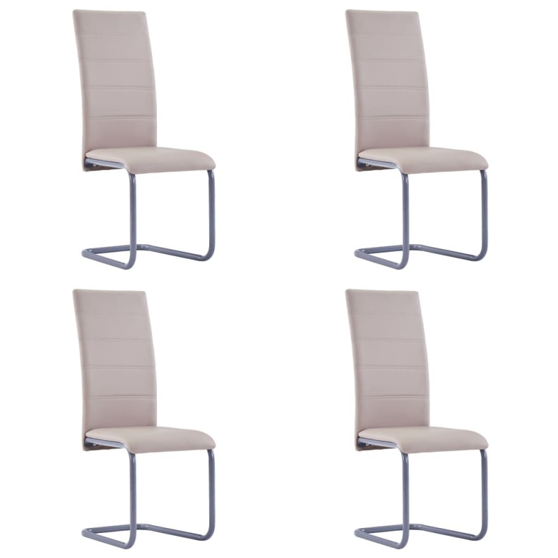 Freischwinger 4 Stk. Cappuccino-Braun Kunstleder Freischwinger 4 Stk. Cappuccino-Braun Kunstleder