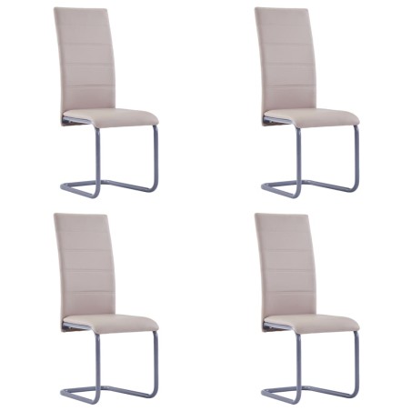Freischwinger 4 Stk. Cappuccino-Braun Kunstleder
