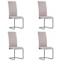 Freischwinger 4 Stk. Cappuccino-Braun Kunstleder Freischwinger 4 Stk. Cappuccino-Braun Kunstleder