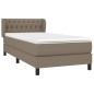 vidaXL Boxspringbett mit Matratze Taupe 90x190 cm Stoff vidaXL Boxspringbett mit Matratze Taupe 90x190 cm Stoff