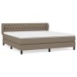 vidaXL Boxspringbett mit Matratze Taupe 180x200 cm Stoff vidaXL Boxspringbett mit Matratze Taupe 180x200 cm Stoff