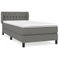 vidaXL Boxspringbett mit Matratze Dunkelgrau 90x200 cm Stoff vidaXL Boxspringbett mit Matratze Dunkelgrau 90x200 cm Stoff