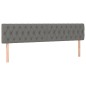 vidaXL Boxspringbett mit Matratze Dunkelgrau 180x200 cm Stoff vidaXL Boxspringbett mit Matratze Dunkelgrau 180x200 cm Stoff