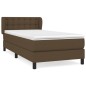 vidaXL Boxspringbett mit Matratze Dunkelbraun 80x200 cm Stoff vidaXL Boxspringbett mit Matratze Dunkelbraun 80x200 cm Stoff