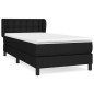 vidaXL Boxspringbett mit Matratze Schwarz 90x190 cm Stoff vidaXL Boxspringbett mit Matratze Schwarz 90x190 cm Stoff
