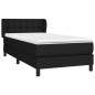 vidaXL Boxspringbett mit Matratze Schwarz 90x190 cm Stoff vidaXL Boxspringbett mit Matratze Schwarz 90x190 cm Stoff