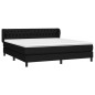 vidaXL Boxspringbett mit Matratze Schwarz 180x200 cm Stoff vidaXL Boxspringbett mit Matratze Schwarz 180x200 cm Stoff