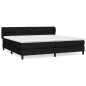 vidaXL Boxspringbett mit Matratze Schwarz 200x200 cm Stoff vidaXL Boxspringbett mit Matratze Schwarz 200x200 cm Stoff