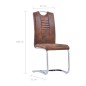 vidaXL Freischwinger 4 Stk. Braun Wildleder-Optik vidaXL Freischwinger 4 Stk. Braun Wildleder-Optik