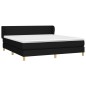 vidaXL Boxspringbett mit Matratze Schwarz 180x200 cm Stoff vidaXL Boxspringbett mit Matratze Schwarz 180x200 cm Stoff