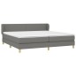 vidaXL Boxspringbett mit Matratze Dunkelgrau 200x200 cm Stoff vidaXL Boxspringbett mit Matratze Dunkelgrau 200x200 cm Stoff