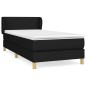 vidaXL Boxspringbett mit Matratze Schwarz 100x200 cm Stoff vidaXL Boxspringbett mit Matratze Schwarz 100x200 cm Stoff