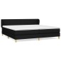 vidaXL Boxspringbett mit Matratze Schwarz 200x200 cm Stoff vidaXL Boxspringbett mit Matratze Schwarz 200x200 cm Stoff