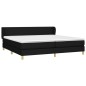 vidaXL Boxspringbett mit Matratze Schwarz 200x200 cm Stoff vidaXL Boxspringbett mit Matratze Schwarz 200x200 cm Stoff