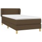 vidaXL Boxspringbett mit Matratze Dunkelbraun 100x200 cm Stoff vidaXL Boxspringbett mit Matratze Dunkelbraun 100x200 cm Stoff