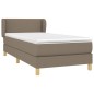 vidaXL Boxspringbett mit Matratze Taupe 90x190 cm Stoff vidaXL Boxspringbett mit Matratze Taupe 90x190 cm Stoff