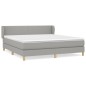 vidaXL Boxspringbett mit Matratze Hellgrau 180x200 cm Stoff vidaXL Boxspringbett mit Matratze Hellgrau 180x200 cm Stoff