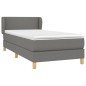 vidaXL Boxspringbett mit Matratze Dunkelgrau 100x200 cm Stoff vidaXL Boxspringbett mit Matratze Dunkelgrau 100x200 cm Stoff