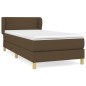 vidaXL Boxspringbett mit Matratze Dunkelbraun 90x200 cm Stoff vidaXL Boxspringbett mit Matratze Dunkelbraun 90x200 cm Stoff