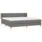 vidaXL Boxspringbett mit Matratze Dunkelgrau 200x200 cm Stoff vidaXL Boxspringbett mit Matratze Dunkelgrau 200x200 cm Stoff
