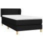 vidaXL Boxspringbett mit Matratze Schwarz 90x200 cm Stoff vidaXL Boxspringbett mit Matratze Schwarz 90x200 cm Stoff