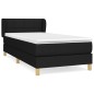 vidaXL Boxspringbett mit Matratze Schwarz 100x200 cm Stoff vidaXL Boxspringbett mit Matratze Schwarz 100x200 cm Stoff