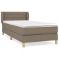 vidaXL Boxspringbett mit Matratze Taupe 90x190 cm Stoff vidaXL Boxspringbett mit Matratze Taupe 90x190 cm Stoff
