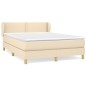 vidaXL Boxspringbett mit Matratze Creme 140x200 cm Stoff vidaXL Boxspringbett mit Matratze Creme 140x200 cm Stoff
