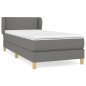 vidaXL Boxspringbett mit Matratze Dunkelgrau 80x200 cm Stoff vidaXL Boxspringbett mit Matratze Dunkelgrau 80x200 cm Stoff